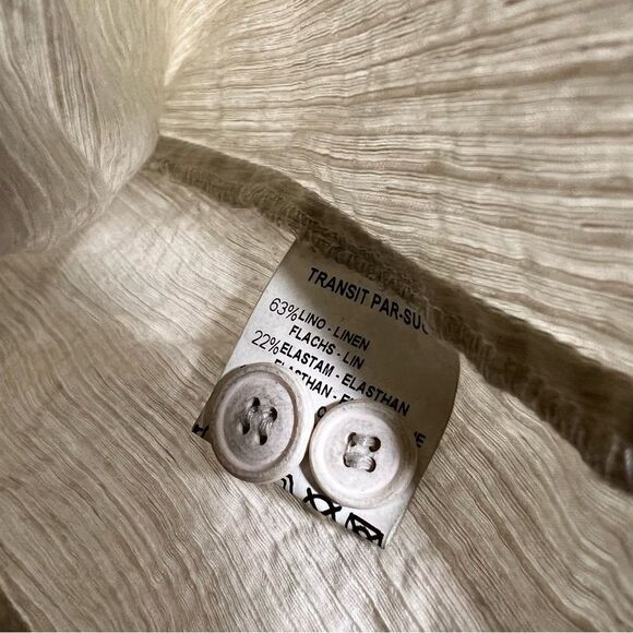 Transit Par Such Shirt Jacket Women Sz 3 Green Textured Y2K V Neck Long Sleeve - Picture 5 of 9